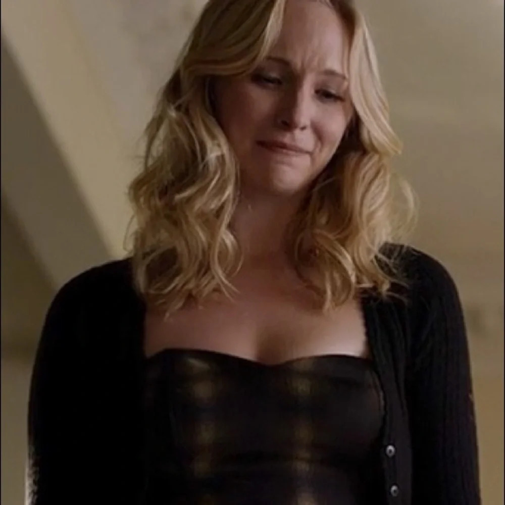 ASO Caroline Forbes H&M strapless plaid dress 4 TVD - Picture 1 of 4